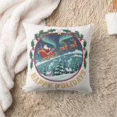 hoodie Happy Holidays クッション (ブランケット)