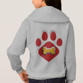 Hoodie Kids Animal Paw Print (裏面)