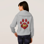 Hoodie Kids Animal Paw Print (裏面フル)