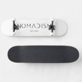 Hoodie Nomadism Records ブラックロゴ スケートボード (横)