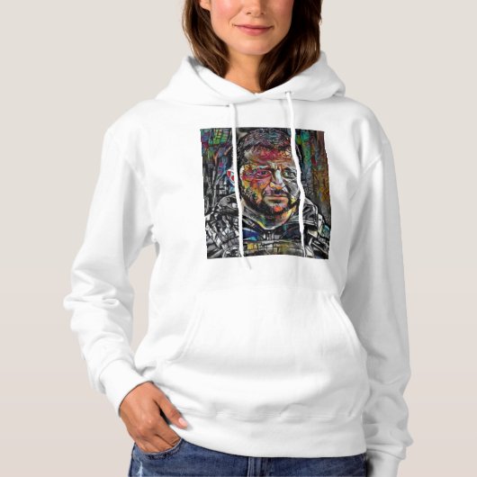 Hoodie  Volodymyr Zelensky art abstrait パーカ (正面)