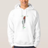 Hoodie white with Arabic text free palestine パーカ (正面)