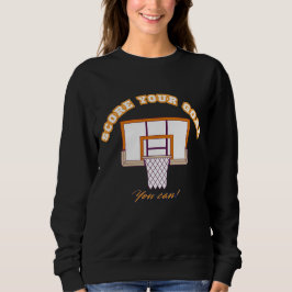 Hoodie with a motivational basketball slogan  スウェットシャツ