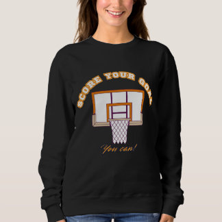 Hoodie with a motivational basketball slogan  スウェットシャツ