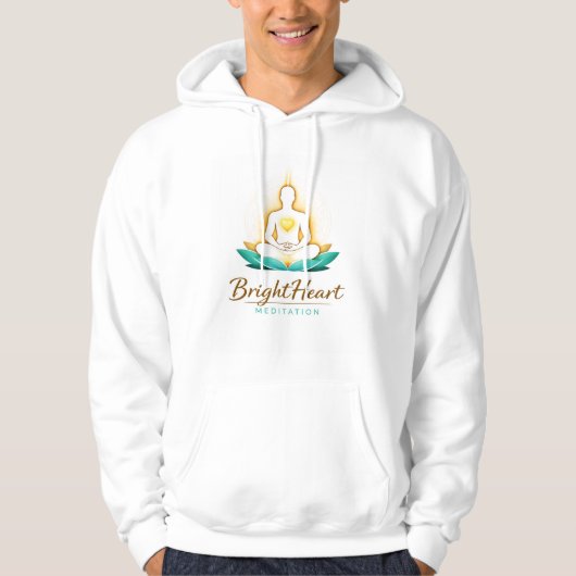 Hoodie with Male Brightheart Meditation Logo パーカ (正面)