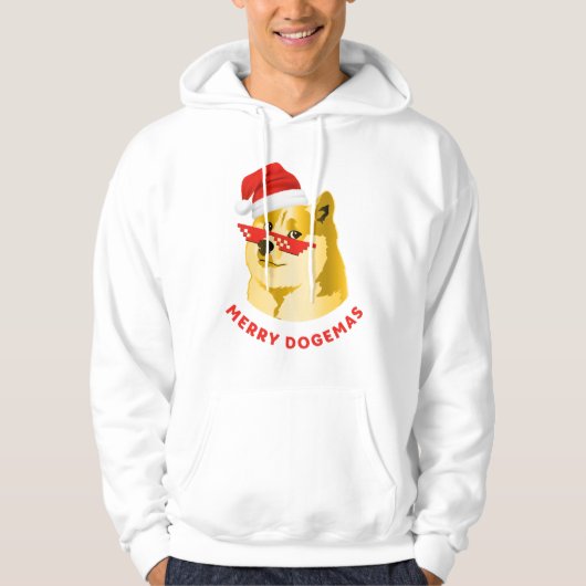 Hoodies with Dogecoin Merry Cryptmas パーカ (正面)
