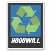 Hoodwill ロゴ ビニールステッカー シール (正面)