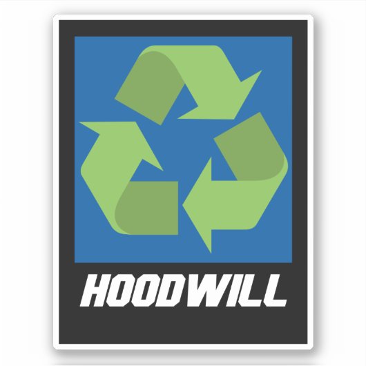 Hoodwill ロゴ ビニールステッカー シール (正面)