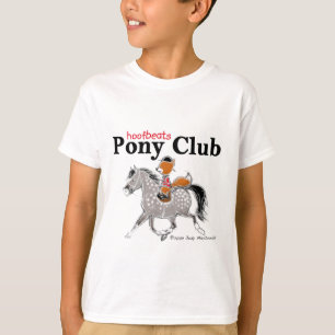 Hoofbeatsの子馬のクラブによってまだらにされる灰色 Tシャツ