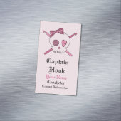 Hook -かぎ針編みのスカル(毛の弓)大尉 マグネット名刺 (インサイチュ)