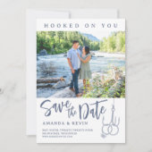 Hook on You魚釣り写真Save The Date Card セーブザデート (正面)