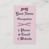 Hook Skull大尉及びかぎ針編みホック(ピンクの背部) 名刺 (裏面)