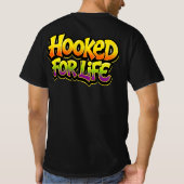 Hooked For Life Rainbow Graffiti Tシャツ (裏面)