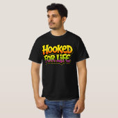 Hooked For Life Rainbow Graffiti Tシャツ (正面フル)