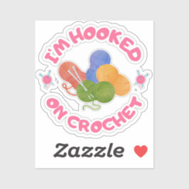 Hooked on Crochet Colorful Yarn Art シール