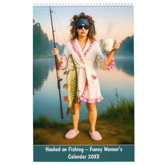 Hooked on Fishing – Funny Women’s カレンダー (カバー)
