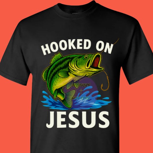Hooked on Jesus - Christian Tシャツ