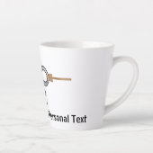 "Hooked On Life" hook illustration, personalize カフェラテマグ (右)