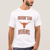 Hook'em horns - Texas Bull Head with Longhorns Tシャツ (正面)