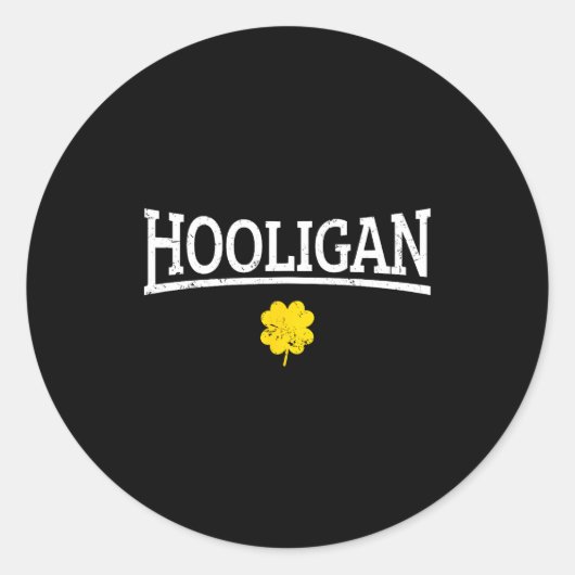 Hooligan Irish St. Patricks Day  ラウンドシール (正面)
