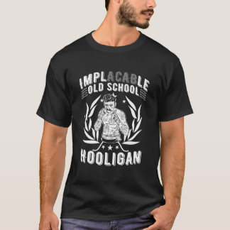 Hooligan Power Implacable Old School Ultra Back Pr Tシャツ
