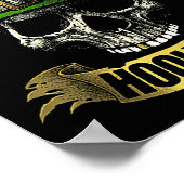 Hooligan Skull Funny Iri-shirt ポスター (角)