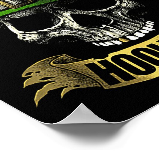 Hooligan Skull Funny Iri-shirt  ポスター (角)