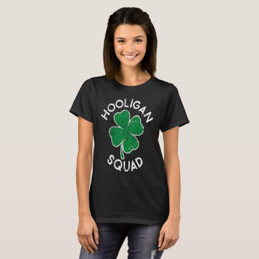 Hooligan Squad Lucky C St Patrick's Day Distress Tシャツ (正面フル)