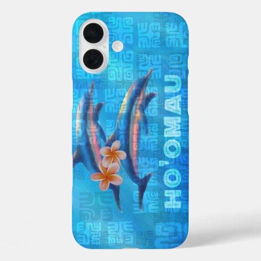 HO'OMAUハワイアンドルフィンズ初期のコラージュCase-M Case-Mate iPhoneケース (裏面)