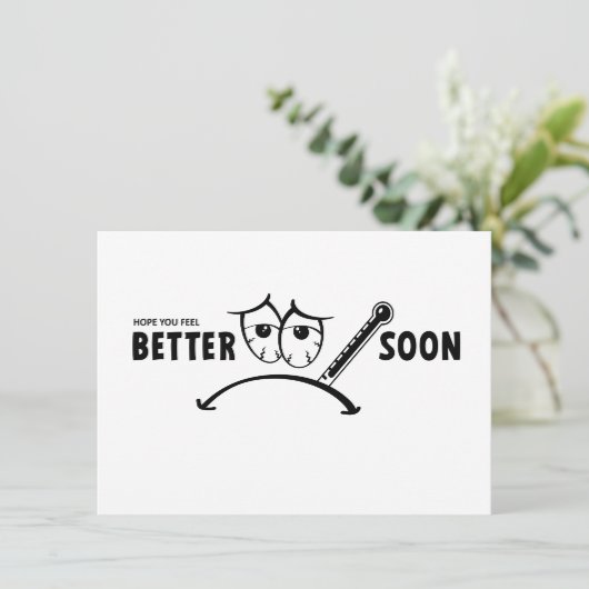Hoop dat je snel beter voelt. Beterschap kaarten カード (スタンド正面)