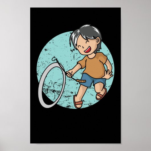 Hoop Rolling Hula-Hoop Reifenspiel ポスター (正面)