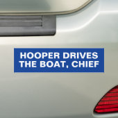 HOOPERが船を操縦する、チーフ バンパーステッカー (車上)