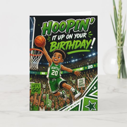 Hoopin' It Up バースデーカード シーズンカード (正面)