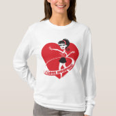 Hoopingの花型女性歌手の大人は及びすべてのスタイルをからかいます Tシャツ (正面)