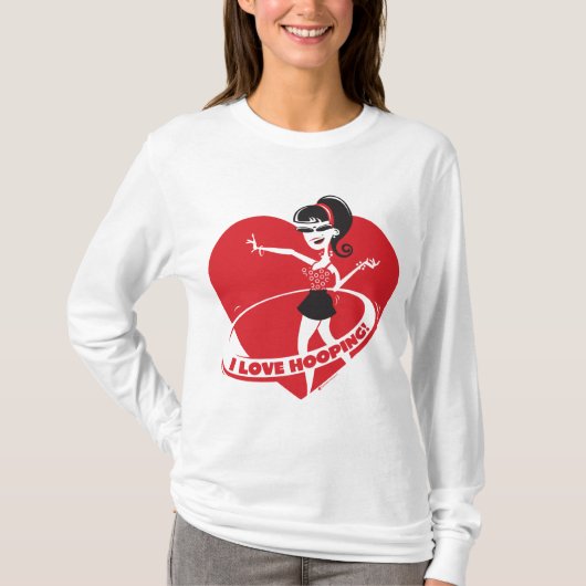 Hoopingの花型女性歌手の大人は及びすべてのスタイルをからかいます Tシャツ (正面)