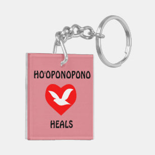 Ho'oponoponoの治療の両面正方形のキーホルダー キーホルダー