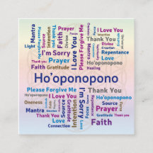 Ho'oponopono Word Cloud - Mantra - Self Love