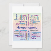 Ho'oponopono Word Cloud - Mantra - Self Love 招待状 (正面)