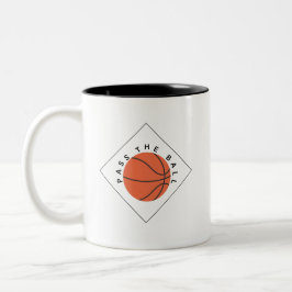 Hoops Before Coffee- Mug for Basketball Lovers ツートーンマグカップ