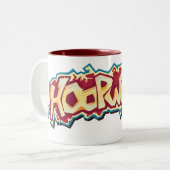 HoopWorldの赤のチーム ツートーンマグカップ (正面左)