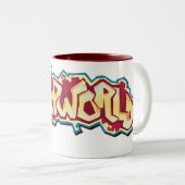 HoopWorldの赤のチーム ツートーンマグカップ (正面右)