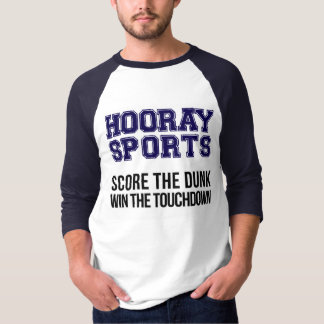 Hoorayスポーツはダンクを-青か海軍記録します Tシャツ