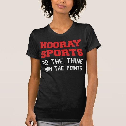Hoorayスポーツは事の勝利をポイントします Tシャツ (正面)