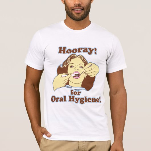 Hooray口腔衛生のレトロのために Tシャツ (正面)