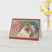 Hooray赤く白くおよび青カードのために カード (黄色い花)