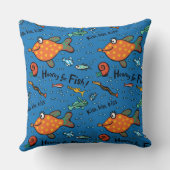 Hooray魚パターンのために クッション (裏面)