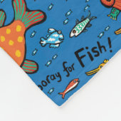 Hooray魚パターンのために フリースブランケット (角)