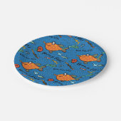 Hooray魚パターンのために ペーパープレート (アングル)