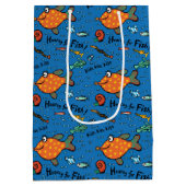 Hooray魚パターンのために ミディアムペーパーバッグ (裏面)