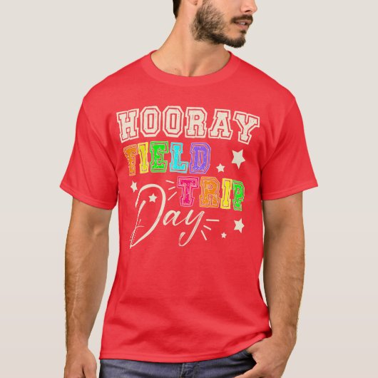 Hooray Funny School Field Day Trip 2025 Teacher St Tシャツ (正面)